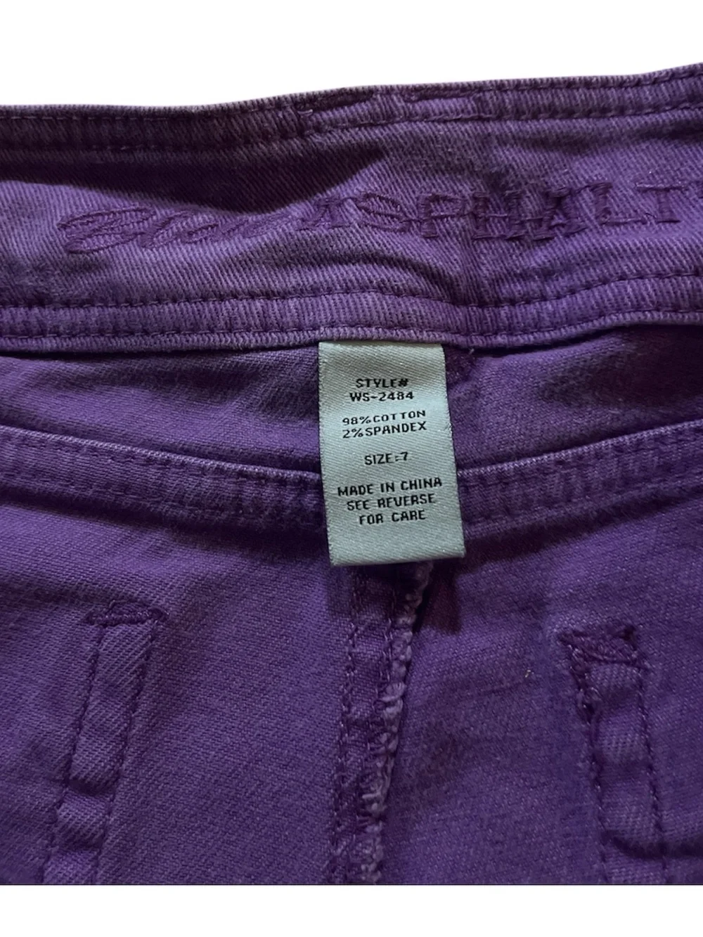 Stylein Purple Distressed Denim Shorts